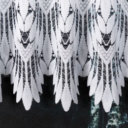 Firanka zazdrostka, żakardowa ze wzorem na samym dole, wys. 100cm, kolor biały 018989/000/001/000100/1