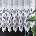 Firanka zazdrostka, żakardowa ze wzorem na samym dole, wys. 100cm, kolor biały 018989/000/001/000100/1