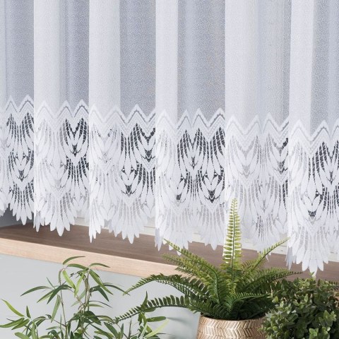 FELICJA Firanka biała żakardowa z samym dołem wys. 160cm 018989