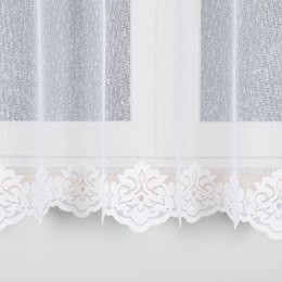 Firanka żakardowa ze wzorem na samym dole, wys. 170cm, kolor biały 023405/000/001/000170/1