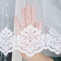 Firanka żakardowa ze wzorem na samym dole, wys. 170cm, kolor biały 023405/000/001/000170/1