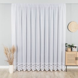 FELICJA Firanka żakardowa ze wzorem na samym dole, wys. 250cm, kolor biały 018989/000/001/000250/1
