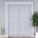 FELICJA Firanka żakardowa ze wzorem na samym dole, wys. 250cm, kolor biały 018989/000/001/000250/1