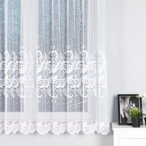 Firanka żakardowa, pasowa, wys. 170cm, kolor biały 049312/000/001/000170/1