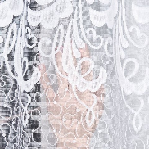 Firanka żakardowa, pasowa, wys. 170cm, kolor biały 049312/000/001/000170/1