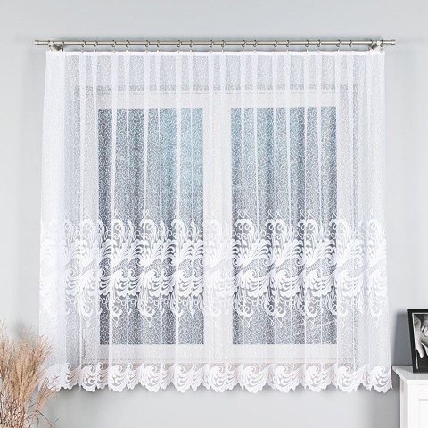 Firanka żakardowa, pasowa, wys. 170cm, kolor biały 049312/000/001/000170/1