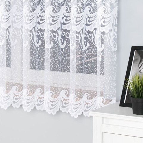 Firanka żakardowa, pasowa, wys. 170cm, kolor biały 049312/000/001/000170/1