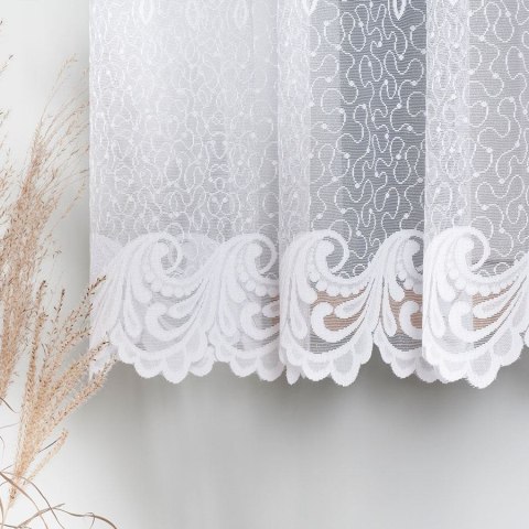 Firanka żakardowa, pasowa, wys. 170cm, kolor biały 049312/000/001/000170/1