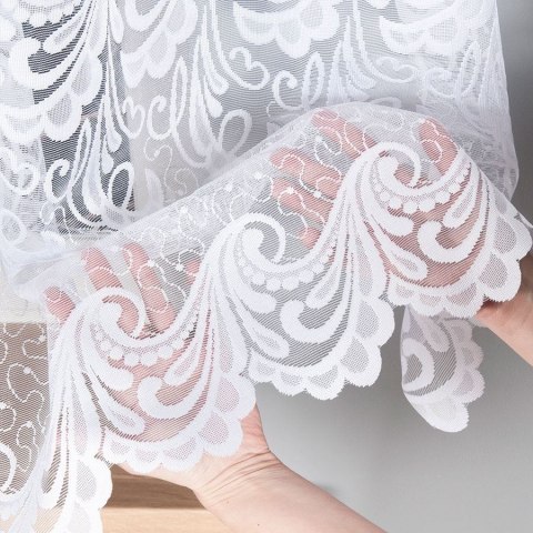 Firanka żakardowa, pasowa, wys. 170cm, kolor biały 049312/000/001/000170/1