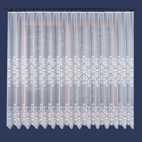 Firanka żakardowa pasowa, wys. 180cm, kolor biały 018495/000/001/000180/1