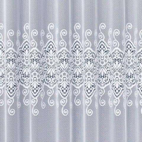 Firanka żakardowa pasowa, wys. 180cm, kolor biały 018495/000/001/000180/1