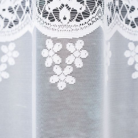 Firanka żakardowa pasowa, wys. 180cm, kolor biały 018982/000/001/000180/1