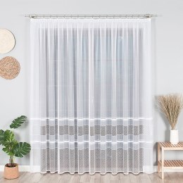 Firanka żakardowa, pasowa, wys. 250cm, kolor biały 018601/000/001/000250/1