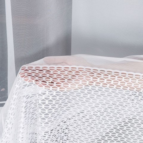 Firanka żakardowa, pasowa, wys. 250cm, kolor biały 018601/000/001/000250/1