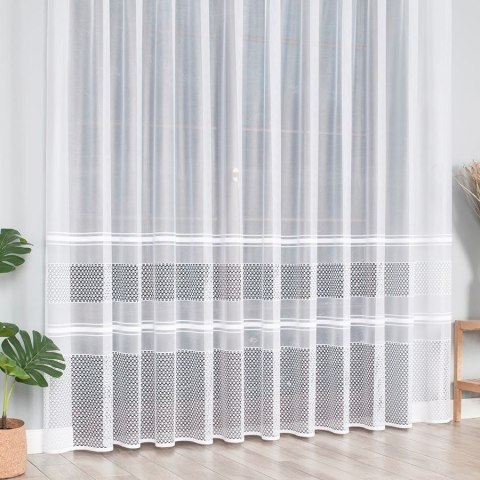 Firanka żakardowa, pasowa, wys. 250cm, kolor biały 018601/000/001/000250/1