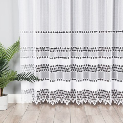Firanka żakardowa pasowa, wys. 250cm, kolor biały 018669/000/001/000250/1