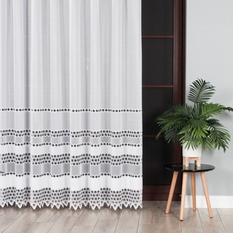 Firanka żakardowa pasowa, wys. 250cm, kolor biały 018669/000/001/000250/1