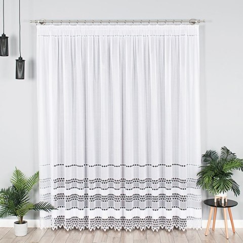 Firanka żakardowa pasowa, wys. 250cm, kolor biały 018669/000/001/000250/1