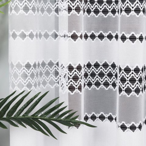 Firanka żakardowa pasowa, wys. 250cm, kolor biały 018669/000/001/000250/1
