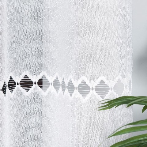 Firanka żakardowa pasowa, wys. 250cm, kolor biały 018669/000/001/000250/1