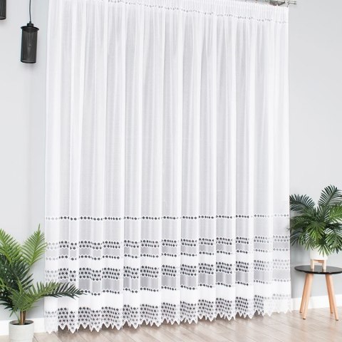 Firanka żakardowa pasowa, wys. 250cm, kolor biały 018669/000/001/000250/1