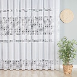 Firanka żakardowa, pasowa, wys. 250cm, kolor biały 018869/000/001/000250/1