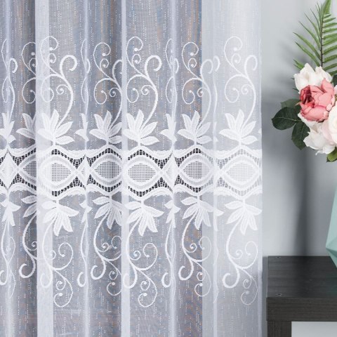 Firanka żakardowa pasowa, wys. 250cm, kolor biały 018960/000/001/000250/1