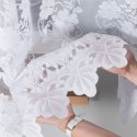 Firanka żakardowa ze wzorem po całości, wys. 120cm, kolor biały 023092/000/001/000120/1