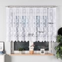 Firanka żakardowa ze wzorem po całości, wys. 120cm, kolor biały 023092/000/001/000120/1