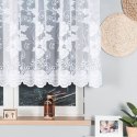 Firanka żakardowa ze wzorem po całości, wys. 130cm, kolor biały 023006/000/001/000130/1