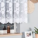 Firanka żakardowa ze wzorem po całości, wys. 130cm, kolor biały 023006/000/001/000130/1