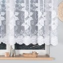 Firanka żakardowa ze wzorem po całości, wys. 140cm, kolor biały 023006/000/001/000140/1