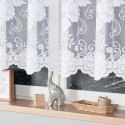 Firanka żakardowa ze wzorem po całości, wys. 140cm, kolor biały 023006/000/001/000140/1