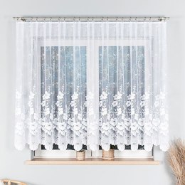 Firanka żakardowa ze wzorem po całości, wys. 150cm, kolor biały 018041/000/001/000150/1