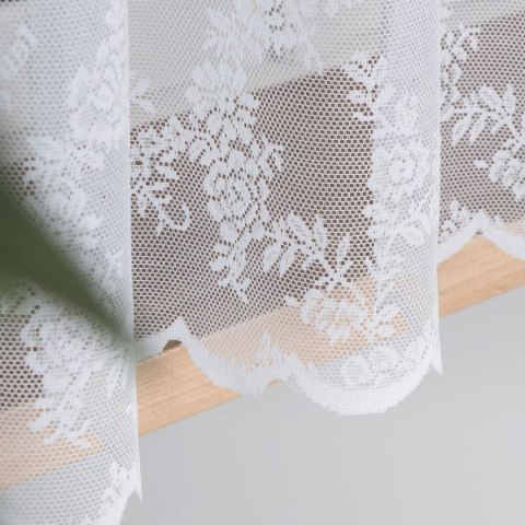 Firanka żakardowa ze wzorem po całości, wys. 160cm, kolor biały 090375/000/001/000160/1