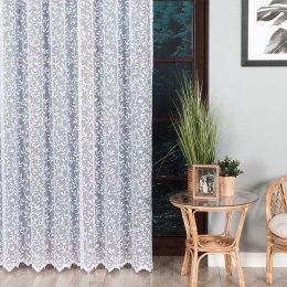 Firanka żakardowa ze wzorem po całości, wys. 200cm, kolor biały 023058/000/001/000200/1