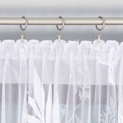 Firanka żakardowa ze wzorem po całości, wys. 230cm, kolor biały 018920/000/001/000230/1