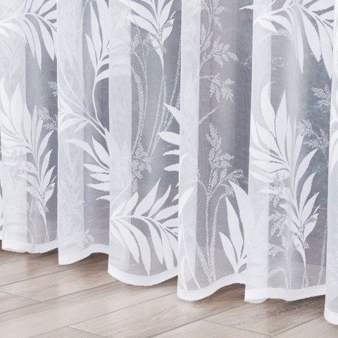 Firanka żakardowa ze wzorem po całości, wys. 250cm, kolor biały 018920/000/001/000250/1