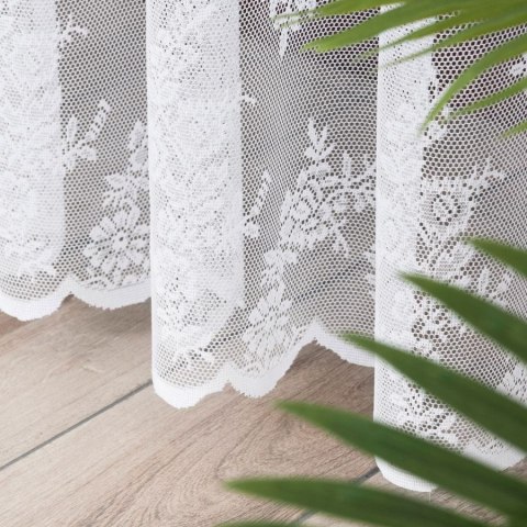 Firanka żakardowa ze wzorem po całości, wys. 300cm, kolor biały 090375/000/001/000300/1