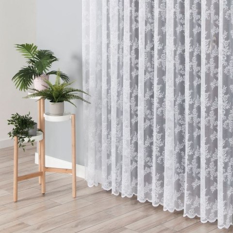 Firanka żakardowa ze wzorem po całości, wys. 300cm, kolor biały 090375/000/001/000300/1