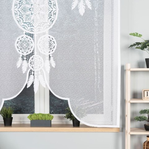 LEA Panel żakardowy gotowy, z motywem łapacza snów, 160x160cm, kolor biały 019411/PBL/001/160160/1