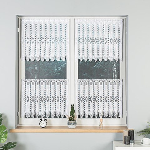 Zazdrostka żakardowa panelowa, wys. 60cm, kolor biały 107806/000/001/000060/1