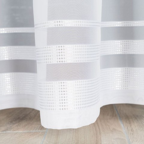 Firana w raportach, obcięta krajka, szer. 300cm, kolor biały 491000/ULT/001/300285/1