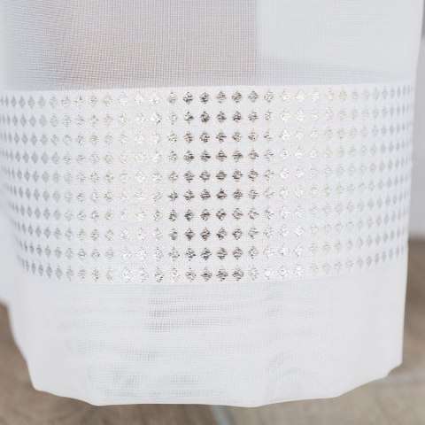 Firana w raportach, obcięta krajka, szer. 300cm, kolor biały 491000/ULT/001/300285/1