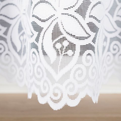 Firanka żakardowa, pasowa, wys. 160cm, kolor biały 018227/000/001/000160/1