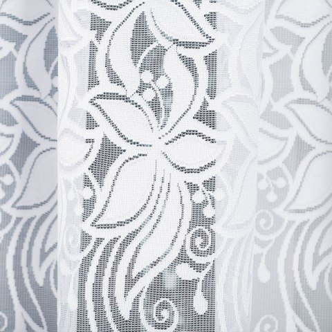 Firanka żakardowa, pasowa, wys. 160cm, kolor biały 018227/000/001/000160/1