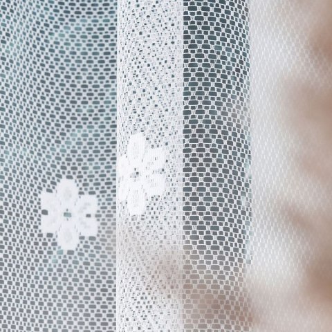 Firanka żakardowa, pasowa, wys. 170cm, kolor biały 004421/000/001/000170/1