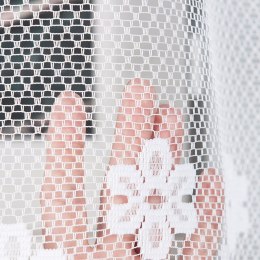 Firanka żakardowa, pasowa, wys. 170cm, kolor biały 004421/000/001/000170/1