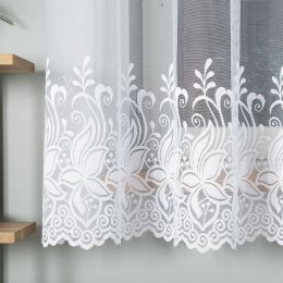 Firanka żakardowa, pasowa, wys. 180cm, kolor biały 018227/000/001/000180/1