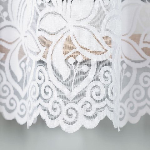 Firanka żakardowa, pasowa, wys. 180cm, kolor biały 018227/000/001/000180/1